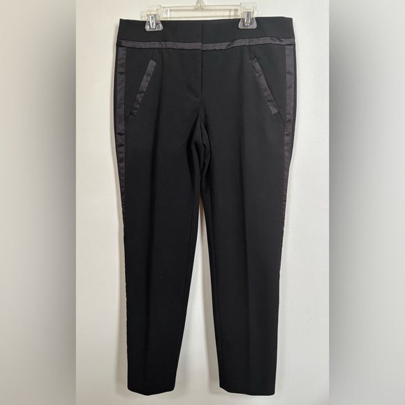 LOFT cropped tuxedo cigarette pants slacks EUC - Picture 2 of 8